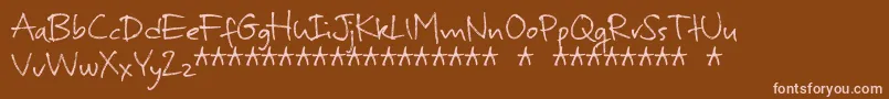MurbiaDemo Font – Pink Fonts on Brown Background