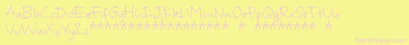 MurbiaDemo Font – Pink Fonts on Yellow Background