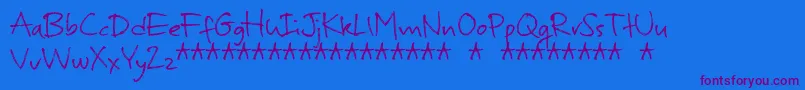 MurbiaDemo Font – Purple Fonts on Blue Background