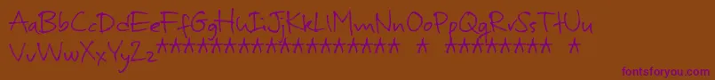 MurbiaDemo Font – Purple Fonts on Brown Background