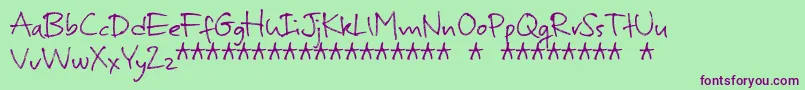 MurbiaDemo Font – Purple Fonts on Green Background