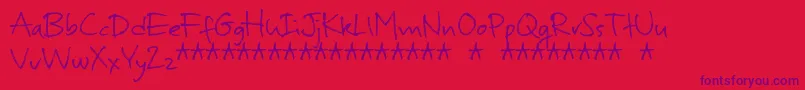 フォントMurbiaDemo – 赤い背景に紫のフォント