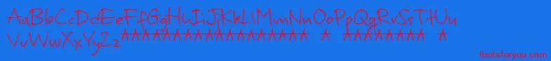 MurbiaDemo Font – Red Fonts on Blue Background