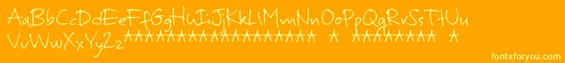 MurbiaDemo Font – Yellow Fonts on Orange Background