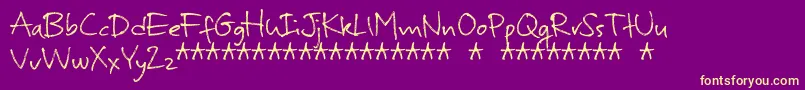 MurbiaDemo Font – Yellow Fonts on Purple Background