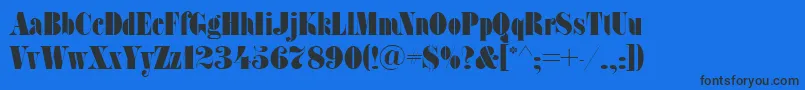 SanasoftFat.Kz Font – Black Fonts on Blue Background