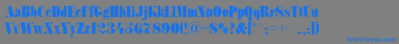 SanasoftFat.Kz-Schriftart – Blaue Schriften auf grauem Hintergrund