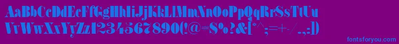 Шрифт SanasoftFat.Kz – синие шрифты на фиолетовом фоне