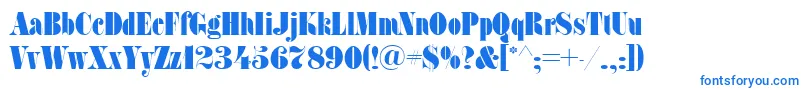 SanasoftFat.Kz Font – Blue Fonts on White Background