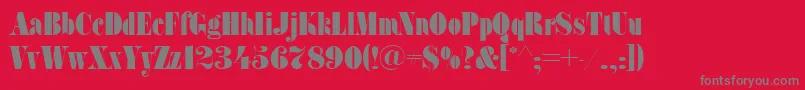 SanasoftFat.Kz Font – Gray Fonts on Red Background