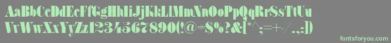 SanasoftFat.Kz Font – Green Fonts on Gray Background