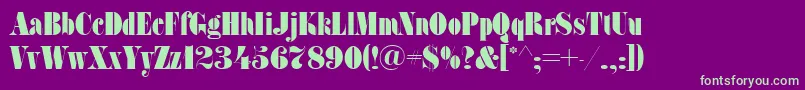 SanasoftFat.Kz Font – Green Fonts on Purple Background