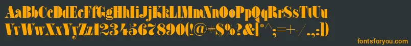 Шрифт SanasoftFat.Kz – оранжевые шрифты на чёрном фоне