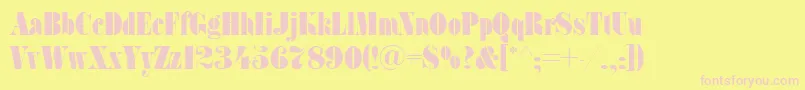 SanasoftFat.Kz Font – Pink Fonts on Yellow Background