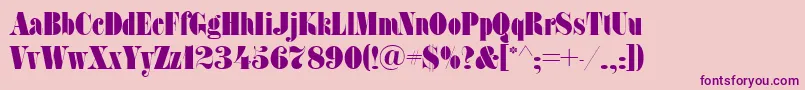 SanasoftFat.Kz Font – Purple Fonts on Pink Background