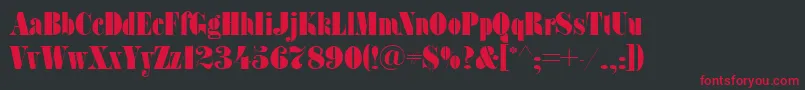 Шрифт SanasoftFat.Kz – красные шрифты на чёрном фоне