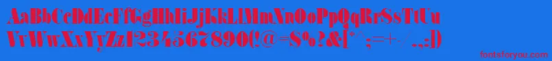 SanasoftFat.Kz Font – Red Fonts on Blue Background