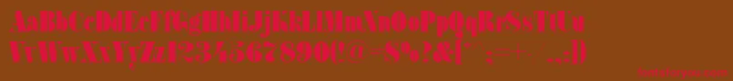 SanasoftFat.Kz Font – Red Fonts on Brown Background