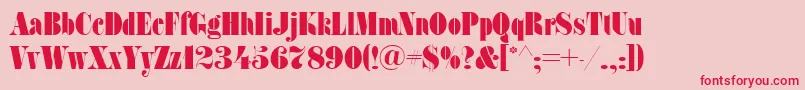 SanasoftFat.Kz-Schriftart – Rote Schriften auf rosa Hintergrund