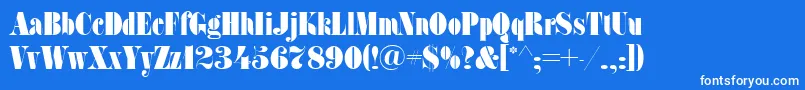 SanasoftFat.Kz Font – White Fonts on Blue Background