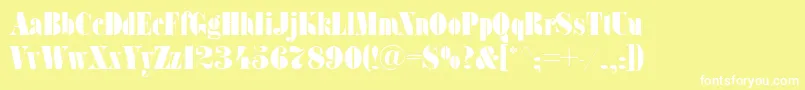 SanasoftFat.Kz Font – White Fonts on Yellow Background