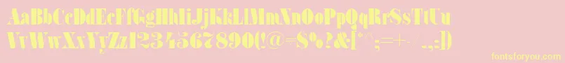 SanasoftFat.Kz Font – Yellow Fonts on Pink Background