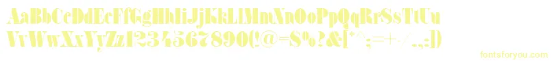 SanasoftFat.Kz Font – Yellow Fonts on White Background