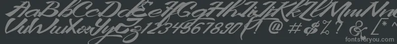 KingCityFreeFont Font – Gray Fonts on Black Background