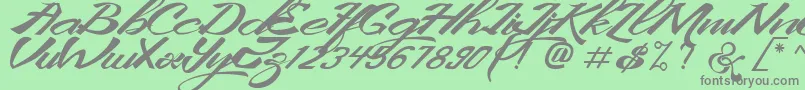 KingCityFreeFont Font – Gray Fonts on Green Background