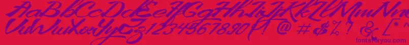 KingCityFreeFont Font – Purple Fonts on Red Background