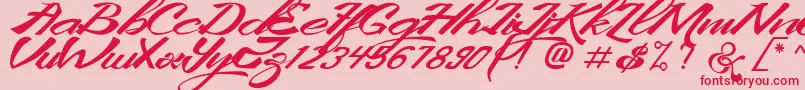 KingCityFreeFont Font – Red Fonts on Pink Background