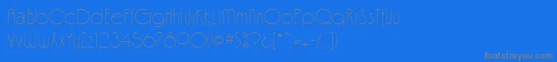 フォントFinaleRegular – 青い背景に灰色の文字