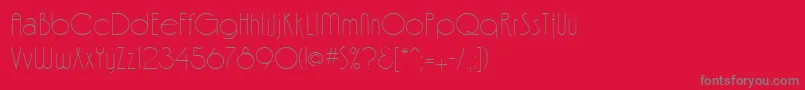 フォントFinaleRegular – 赤い背景に灰色の文字
