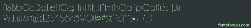 フォントFinaleRegular – 黒い背景に緑の文字