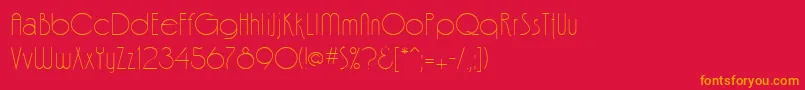 FinaleRegular Font – Orange Fonts on Red Background