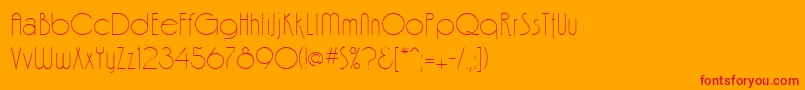 FinaleRegular Font – Red Fonts on Orange Background