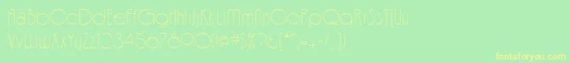 FinaleRegular Font – Yellow Fonts on Green Background