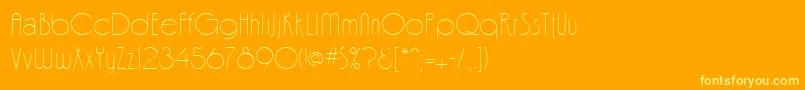 FinaleRegular Font – Yellow Fonts on Orange Background