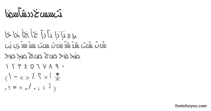 Czcionka AymFreedomSN – alfabet, cyfry, specjalne znaki