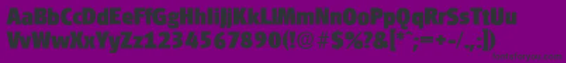 Шрифт GlasgowserialHeavyRegular – чёрные шрифты на фиолетовом фоне
