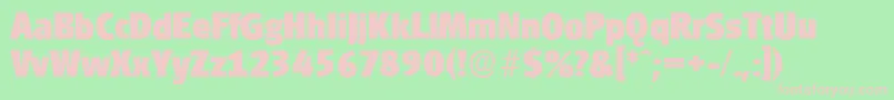 GlasgowserialHeavyRegular Font – Pink Fonts on Green Background