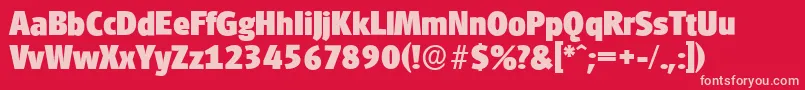 GlasgowserialHeavyRegular-Schriftart – Rosa Schriften auf rotem Hintergrund