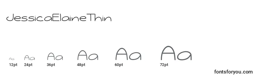 JessicaElaineThin Font Sizes
