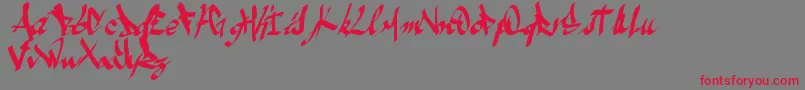 Ameze Font – Red Fonts on Gray Background
