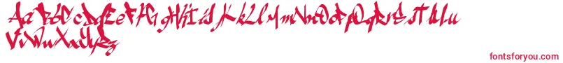Ameze Font – Red Fonts on White Background