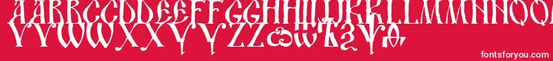 Ds Ustavhand Font – White Fonts on Red Background