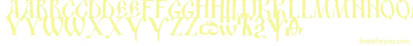 Ds Ustavhand-Schriftart – Gelbe Schriften auf weißem Hintergrund