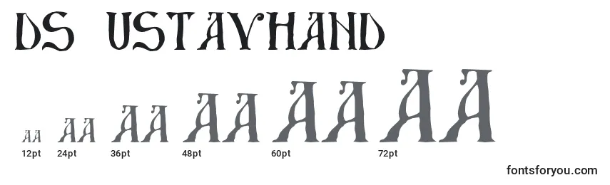 Größen der Schriftart Ds Ustavhand