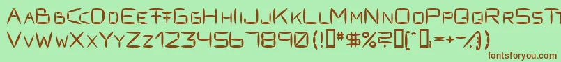 Fracksausen Font – Brown Fonts on Green Background