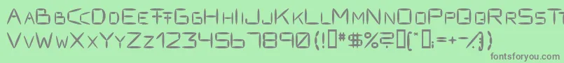 Fracksausen Font – Gray Fonts on Green Background
